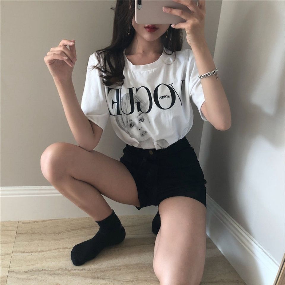 Summer clothes new net red hot pants women's all-match bag hip pants slim black high waist jeans super shorts trendy