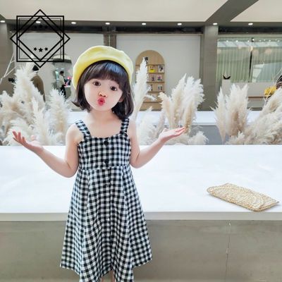 39153/女童2021夏无袖连衣裙韩版时尚网红公主裙中大童连衣裙