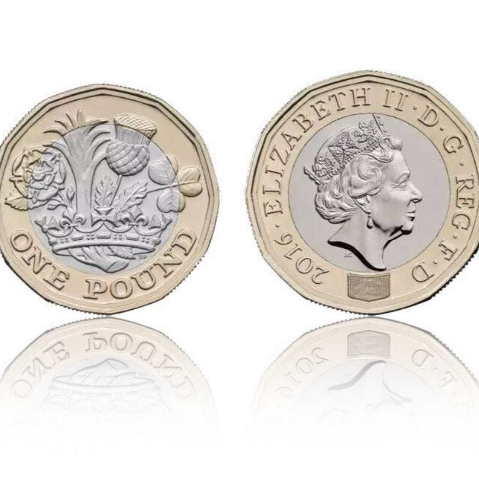 英国新版十二边形硬币 1英镑   裸币不带册 年份随机