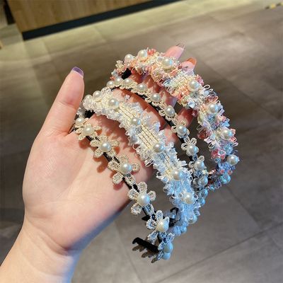 39107/新款布艺珍珠发箍百搭防滑头箍网红简约压发宽边洗脸头饰女外出