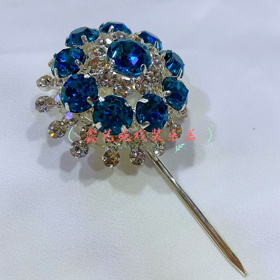 戏曲双光捷克钻头饰京剧头饰宝石花额头泡子圆泡子双层立体泡泡 虎窝拼