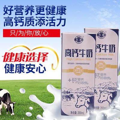 广西石埠牛奶200mL*12盒增补钙学生儿童早餐营养甜奶整箱