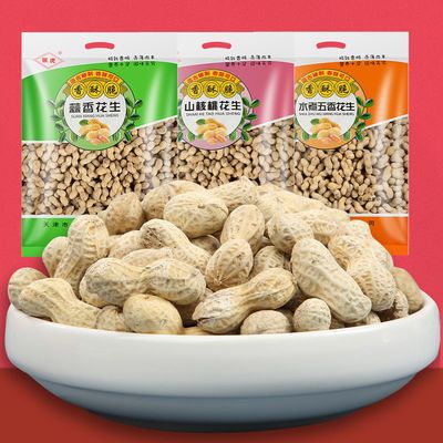35109/新货红皮花生带壳花生米小吃生花生批发零食新鲜蒜香熟花生下酒菜
