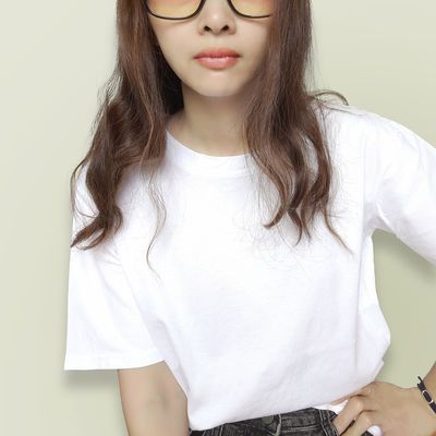 36849/100%纯棉T恤女学生短袖衣服女装2021新款上衣体恤夏季常规版简约