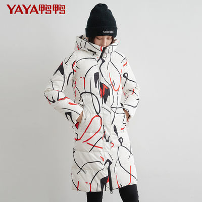 72964/鸭鸭反季羽绒服女2020年新款女中长款加厚时尚修身休闲外套