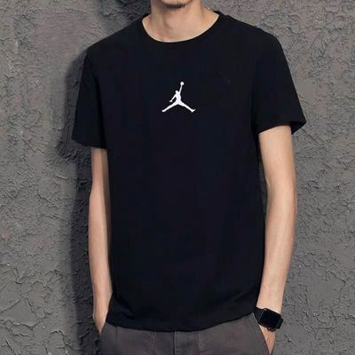 37685/飞人短袖T恤男2021夏季新款男士宽松大码半袖上衣潮流男装体恤