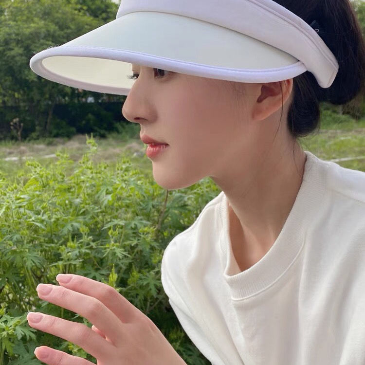 晚晚同款遮阳帽韩国女UV防紫外线空顶帽子UPF50+防晒夏户外太阳帽