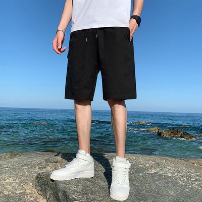 39913/潮流男士短裤夏季沙滩裤男宽松休闲短裤男五分裤速干大裤衩男大码