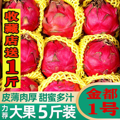 39617/【亏本冲量】海南金都一号红心火龙果2-10斤新鲜水果应季孕妇红肉