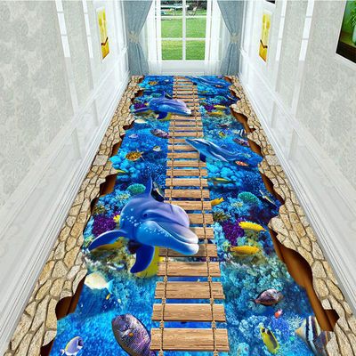5d立体地垫走廊过道卧室地毯厨卫地毯玄关可定制可剪裁地毯地垫