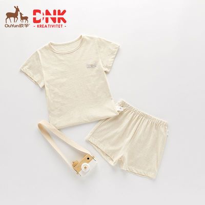 38952/欧孕OuYun纯色套装1-3岁婴儿夏秋款套装