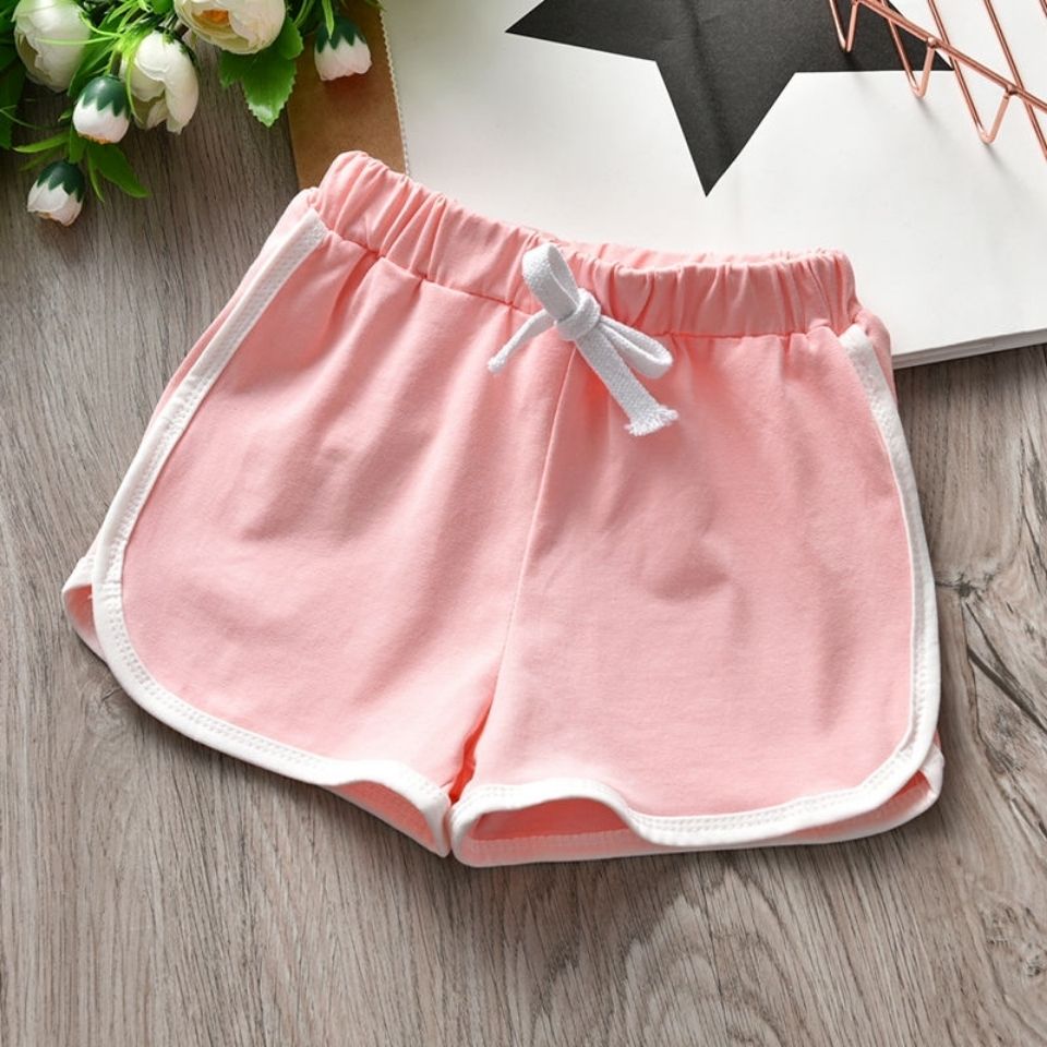 Summer children's clothing Korean version pure color girls' summer hot pants versatile women's treasure cotton shorts boys' comfortable Sports Shorts Girls