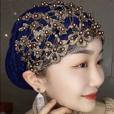 穆斯林新款软帽檐头巾蝴蝶结帽沿套头款纱巾拼团中