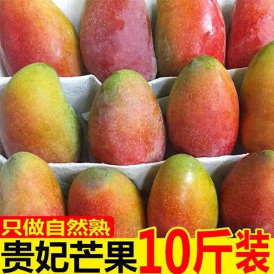 39484/海南贵妃芒果新鲜水果当季热带特产树上熟青甜心大芒果 整箱批发