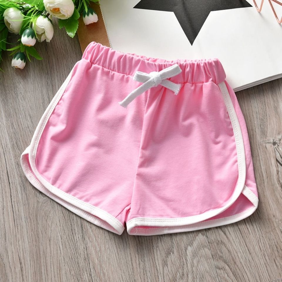 Summer children's clothing Korean version pure color girls' summer hot pants versatile women's treasure cotton shorts boys' comfortable Sports Shorts Girls