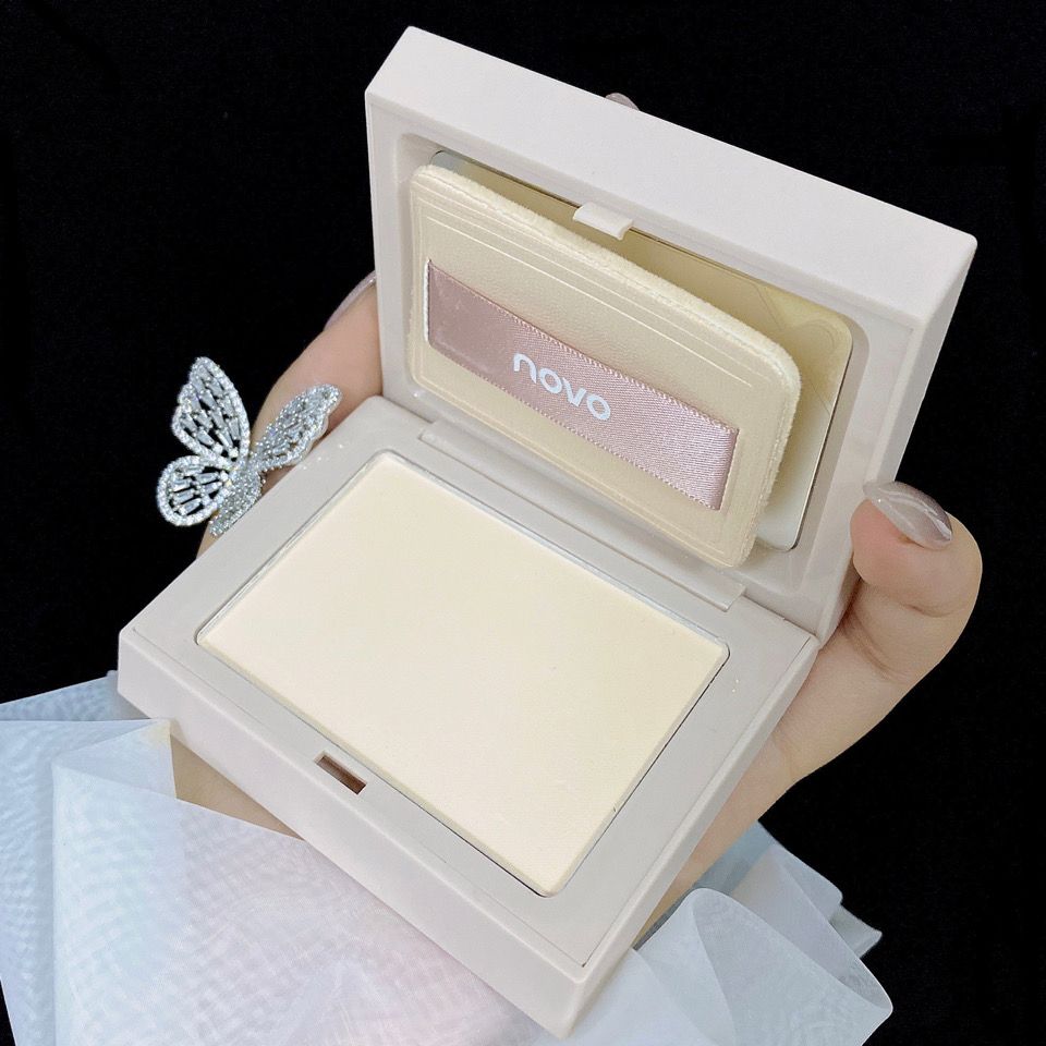 NOVO粉餅正品定妝粉散粉乾粉控油持久遮瑕防水乾濕兩用修容蜜粉女