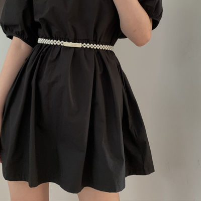 78560/腰带女装饰连衣裙子汉服西服气质百搭新款细珍珠腰封复古夏季腰链
