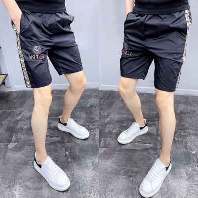 63305/夏季休闲五分裤男韩版宽松潮流刺绣短裤青年百搭沙滩裤时尚大裤衩