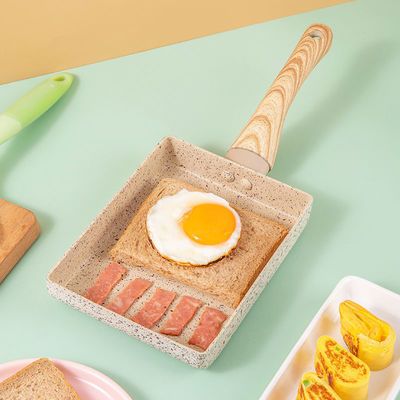 日式麦饭石玉子烧锅小号不粘锅煎锅家用厚蛋烧家用平底早餐通用