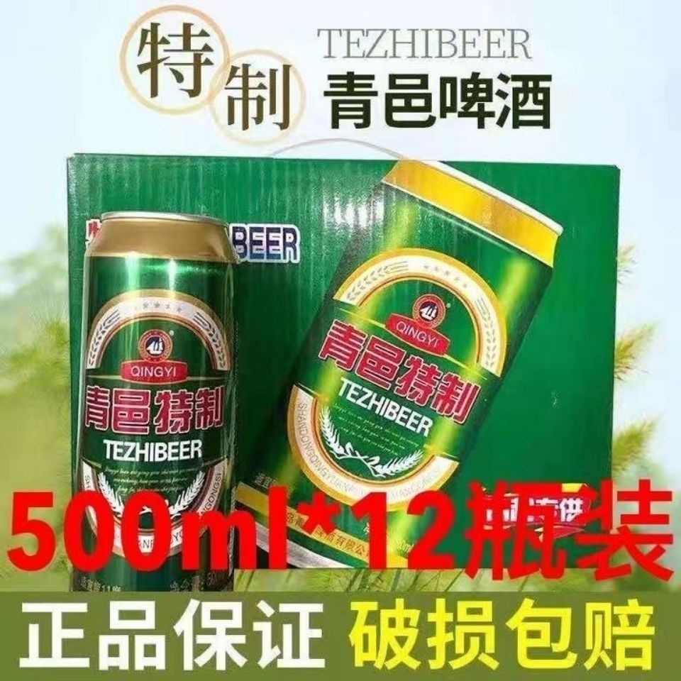 特价超值青岛青邑特制啤酒500ml罐装特价批发包邮2021年4月新货