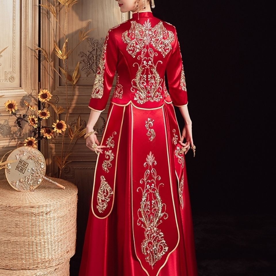 秀禾服新娘结婚礼服新款婚纱敬酒服中式结婚衣服女嫁衣修身显瘦