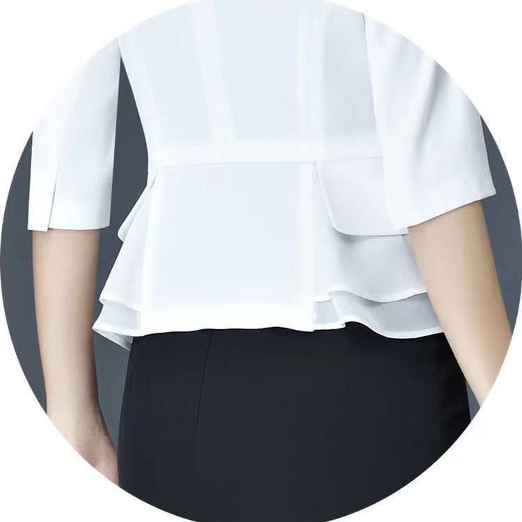 Three-quarter sleeve mesh professional small suit OL jacket women's short style  new design sense niche suit Xia Baimatch
