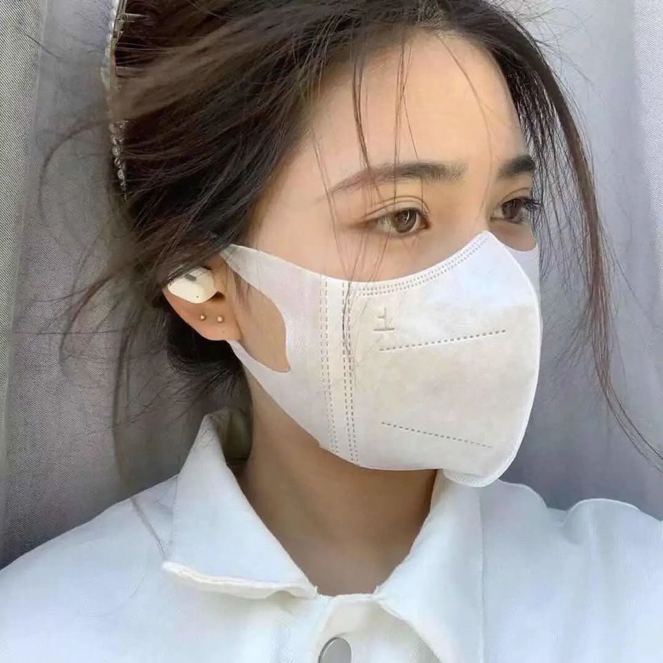 首谷一次性3d立体口罩含熔喷布透气夏季防防病菌防护成人白色口罩
