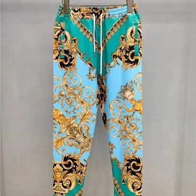 69131/欧洲站夏季新品休闲时尚潮流裤小脚大码束脚花色百搭青年运动松紧