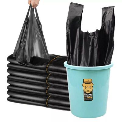 恒澍黑色垃圾袋家用加厚分类中大号手提背心式批发一次性塑料袋子