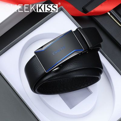 87791/CHEEKKISS皮带男新款自动扣男士腰带真皮年轻人潮流百搭裤带子男