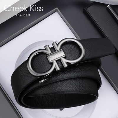 74415/CheekKiss皮带男新款真皮纯牛皮自动扣休闲男士腰带裤带年轻人潮