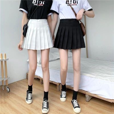 69006/百褶裙女学院清新气质高腰显瘦百搭韩版修身短裙春秋时尚a字裙