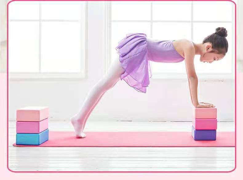 瑜伽砖高密度二等品舞蹈瑜伽辅助工具泡沫砖块成人儿童专用跳舞砖
