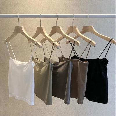 56806/新款网红美背吊带背心女带胸垫固定杯带胸垫运动简约打底裹胸抹胸