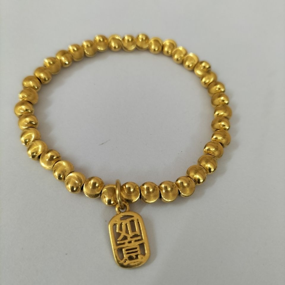 新款时尚潮流正品24k黄金999女款猫眼手链5g硬金结婚首饰