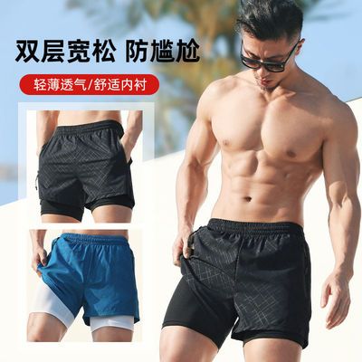 51214/泳裤男防尴尬宽松速干男士游泳裤平角泳衣套装沙滩裤温泉游泳装备