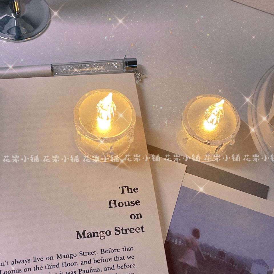浪漫ins无火小蜡烛夜灯创意氛围感小夜灯不插电告白生日装扮灯饰 虎窝拼