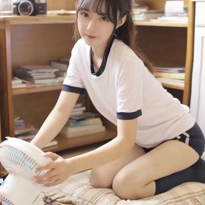 51792/日系少女套装微胖夏季纯欲风学院学姐体操服游泳沙滩体操服啦啦队