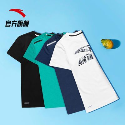 78715/安踏【爆款LOGO】男短袖夏季轻薄透气干爽2021吸汗亲肤圆领T恤男