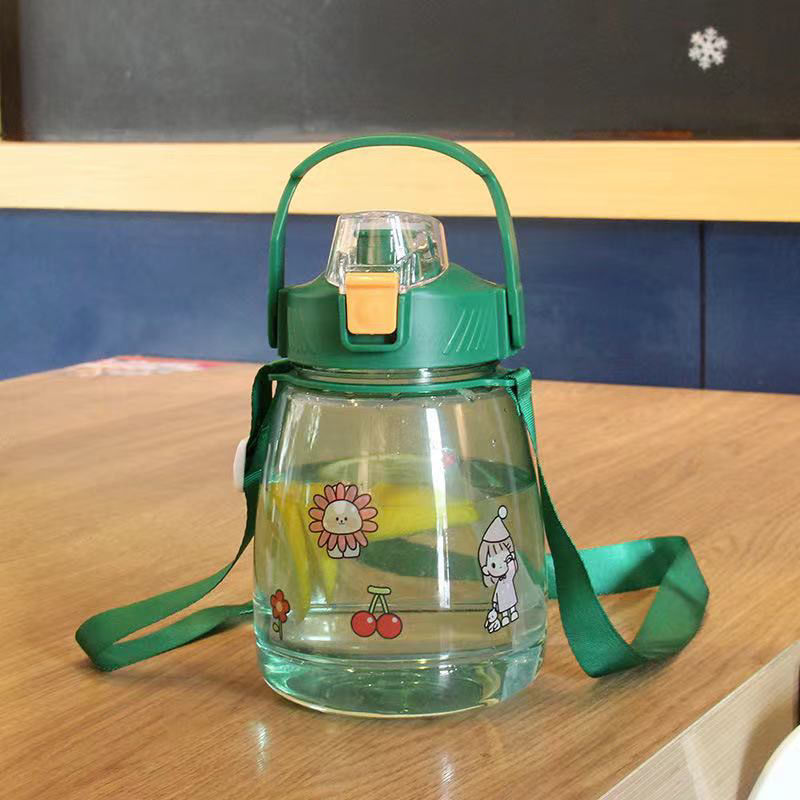 大容量手机支架大肚杯便携可爱儿童杯学生网红户外手提运动水壶