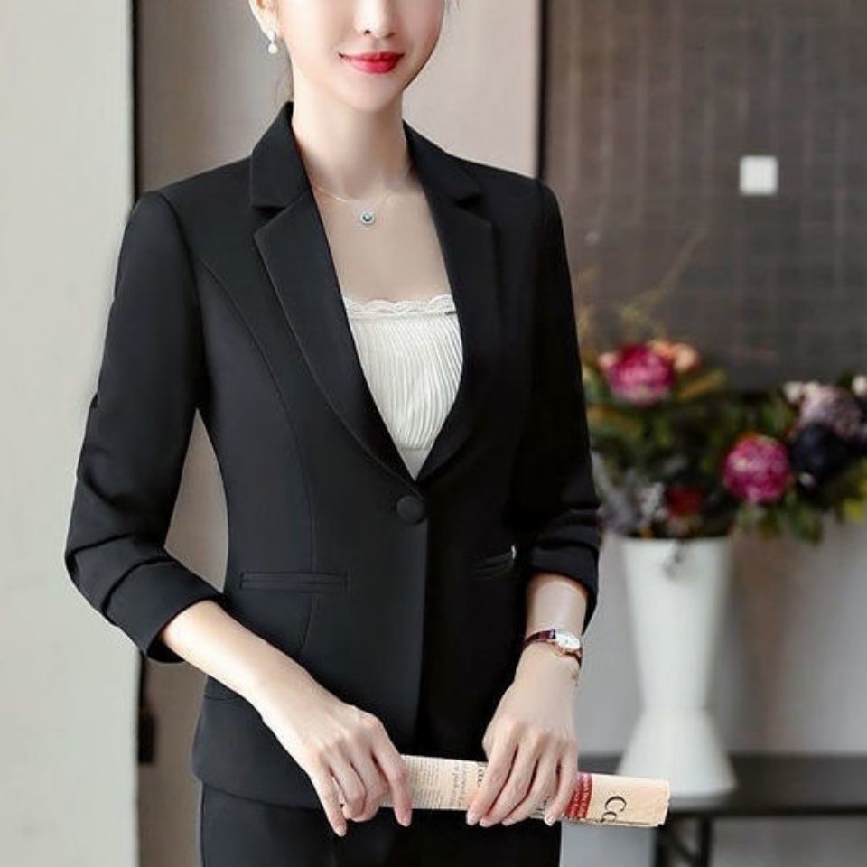Slim small suit jacket women 2022 Korean version of the new thin short style slim temperament casual all-match suit jacket trendy