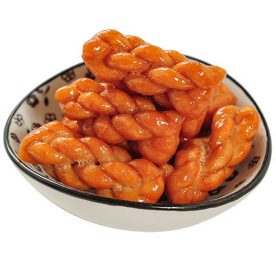 93006/香酥小麻花 传统糕点手工香酥小麻花网红零食品200克