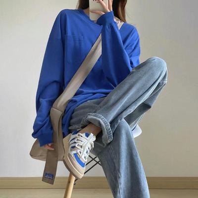 65489/秋季新款可盐可甜酷女孩穿搭学院风洋气减龄卫衣牛仔裤两件套装潮【8月30日发完】