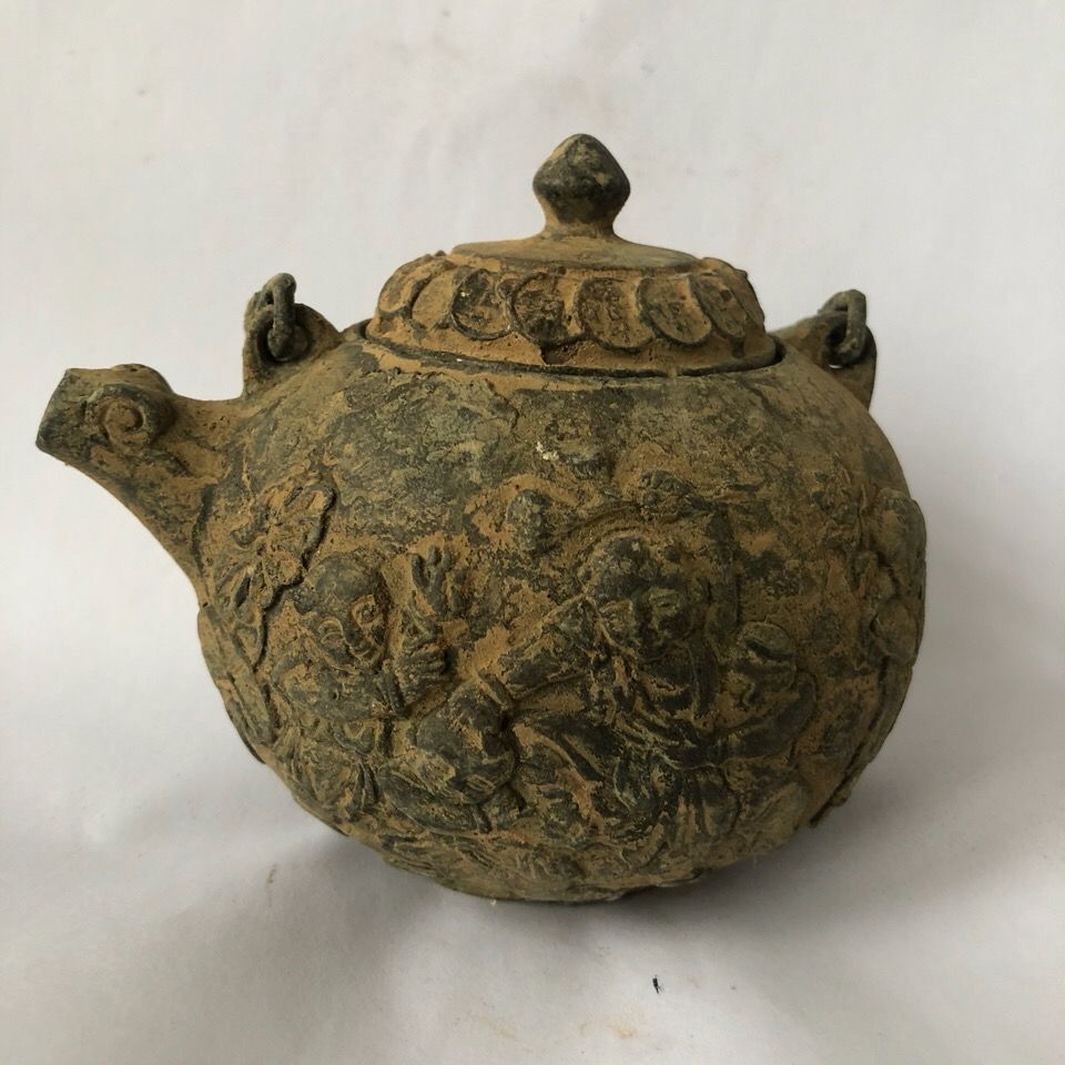 古玩杂项收藏真品老物件 清朝乾隆年制铜茶壶家居摆件铜壶 包邮【3月