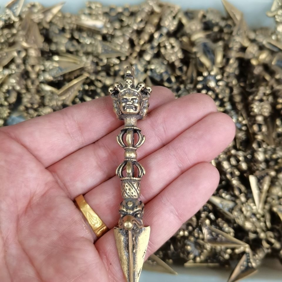 佛门法器马头明王金刚杵九股金刚杵莲花降魔金刚杵钥匙扣吊坠挂件