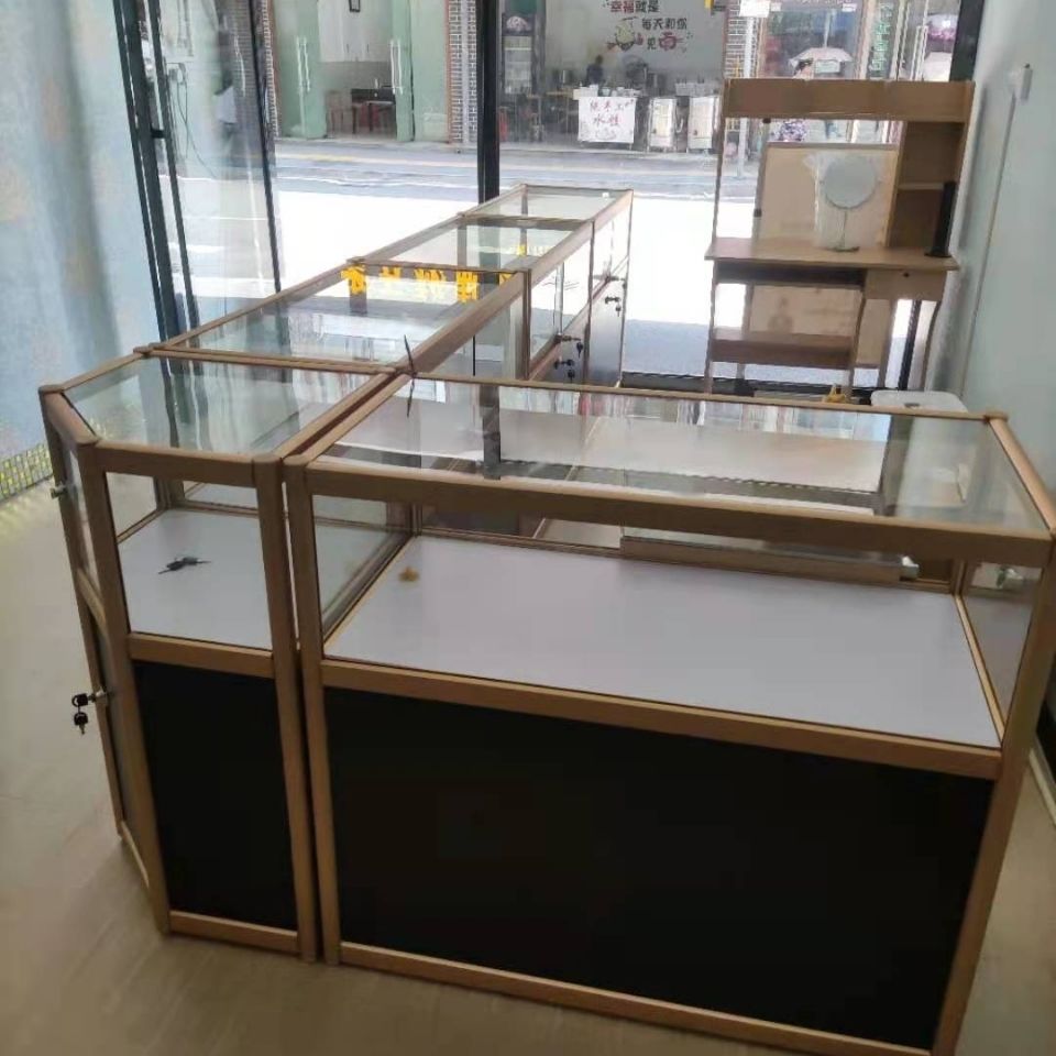 烟柜透明钢化玻璃柜台商店超市货架眼镜柜子手机店珠宝玉石展示柜