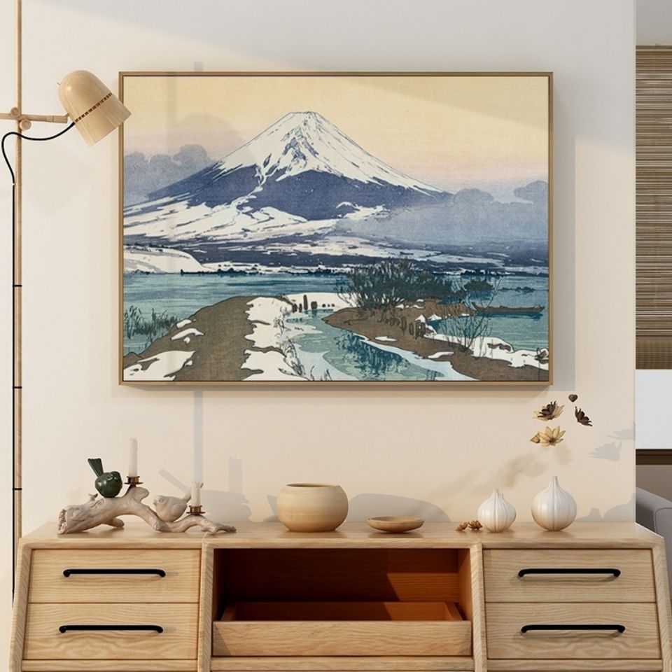 日式浮世绘富士山风景装饰画日本和风餐厅居酒屋壁画玄关走廊挂画