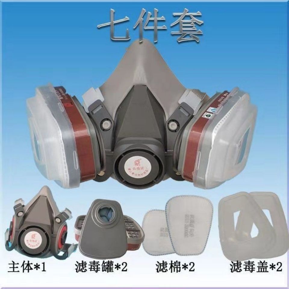 75883-6200防毒面具防粉尘喷漆防病毒面罩套装防酸性气体防化工现货秒发-详情图