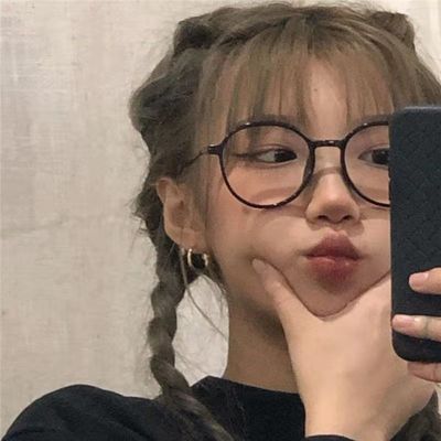 128645/专业配镜可配近视散光防蓝光男女学生眼镜复古圆框文艺百搭素颜
