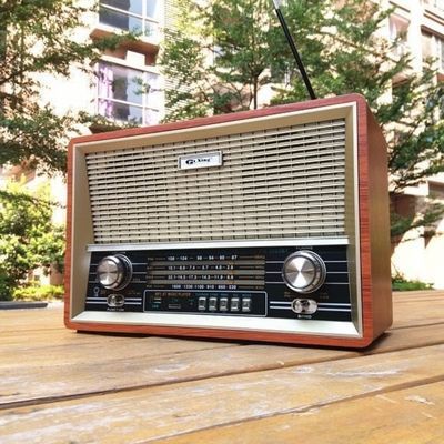 复古收音机kemai牌多波段蓝牙音响老人家用台式怀旧老式半导体